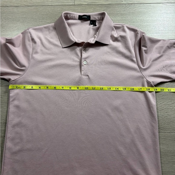 Theory Pink Button Front Polo Short Sleeve Shirt - Picture 7 of 8